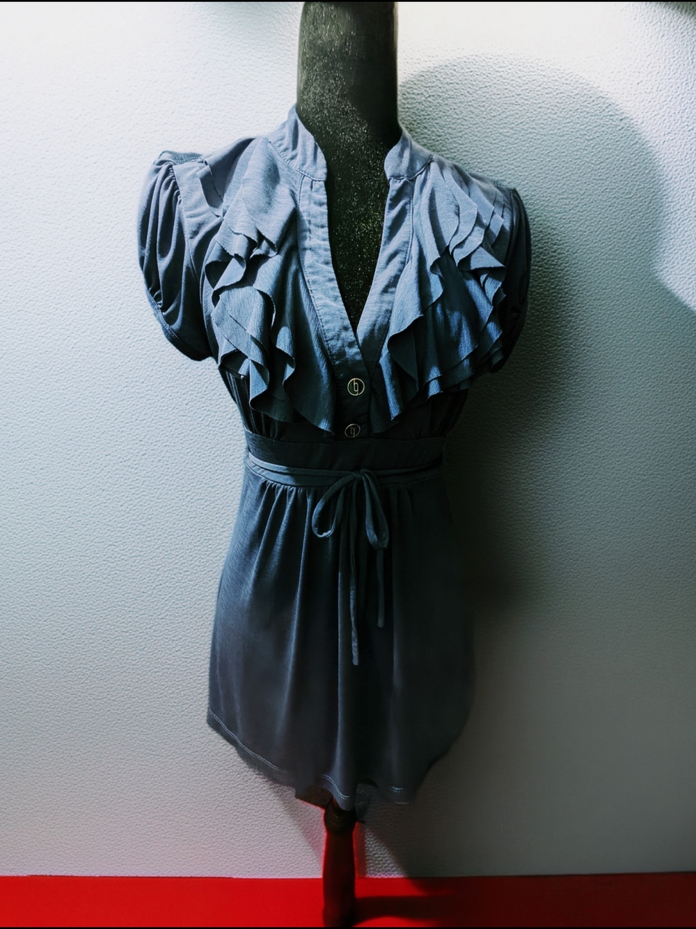 HeartSoul Navy Blue Women's Dress Top Sz M/L (A70)